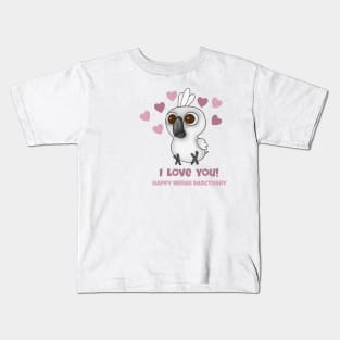 HWS Nerdy Birdy ~ Umbrella Cockatoo Kids T-Shirt